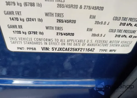 2019 Tesla Model X 100D/75D/Long Range из США, поврежденный, VIN 5YJXCAE25KF211642